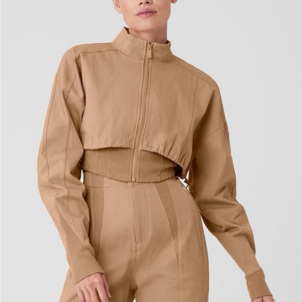 Alo Yoga- On Point Moto Jacket NWOT in Toasted Almond